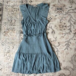 Ramy Brook Teal Gathered Dress